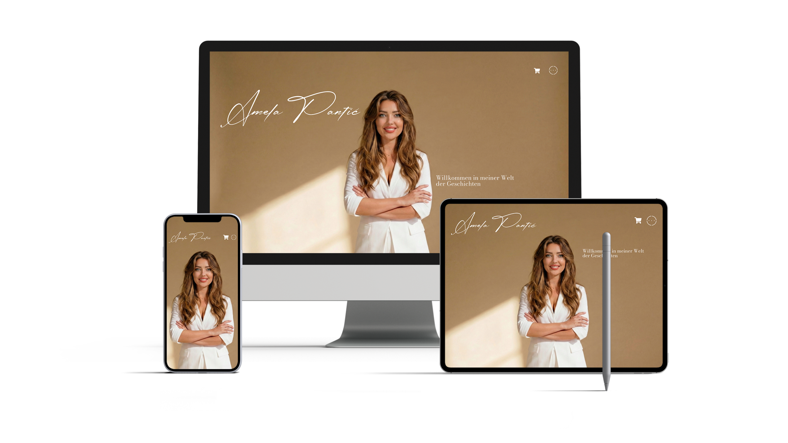 Responsive E-Commerce Webdesign und Personal Branding für Amela Pantić, erstellt von der PANTIX AGENCY